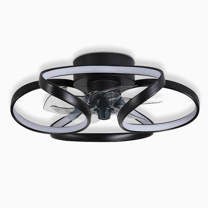 LED-Deckenventilator mit flacher Bauweise und Beleuchtung