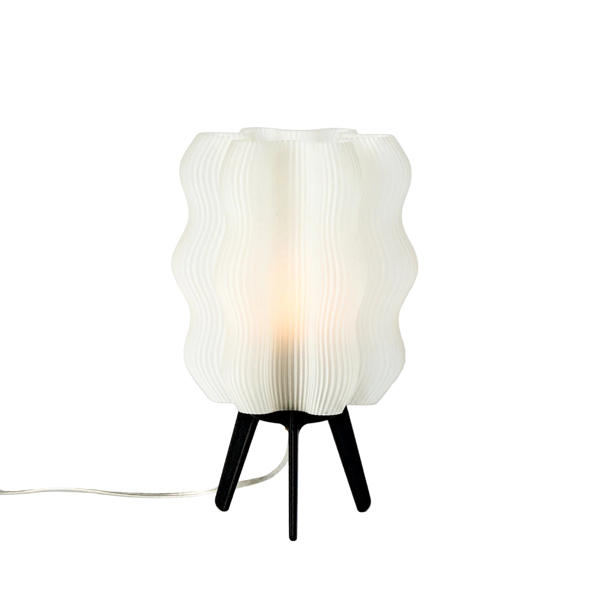 Wellenförmige Tischlampe
