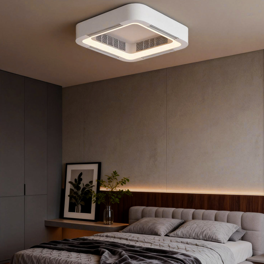 Quadratischer Hohlraum Integrierter Deckenventilator mit Licht
