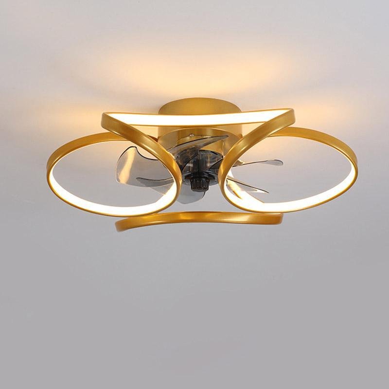 LED-Deckenventilator mit flacher Bauweise und Beleuchtung