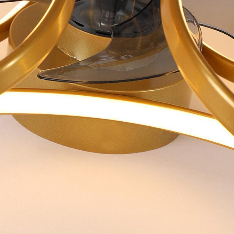 LED-Deckenventilator mit flacher Bauweise und Beleuchtung