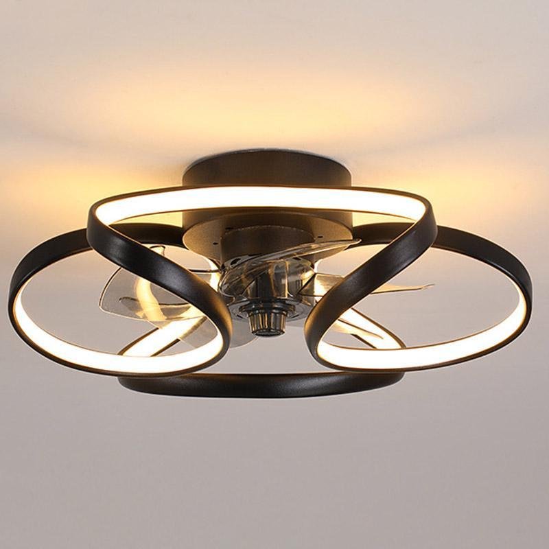 LED-Deckenventilator mit flacher Bauweise und Beleuchtung