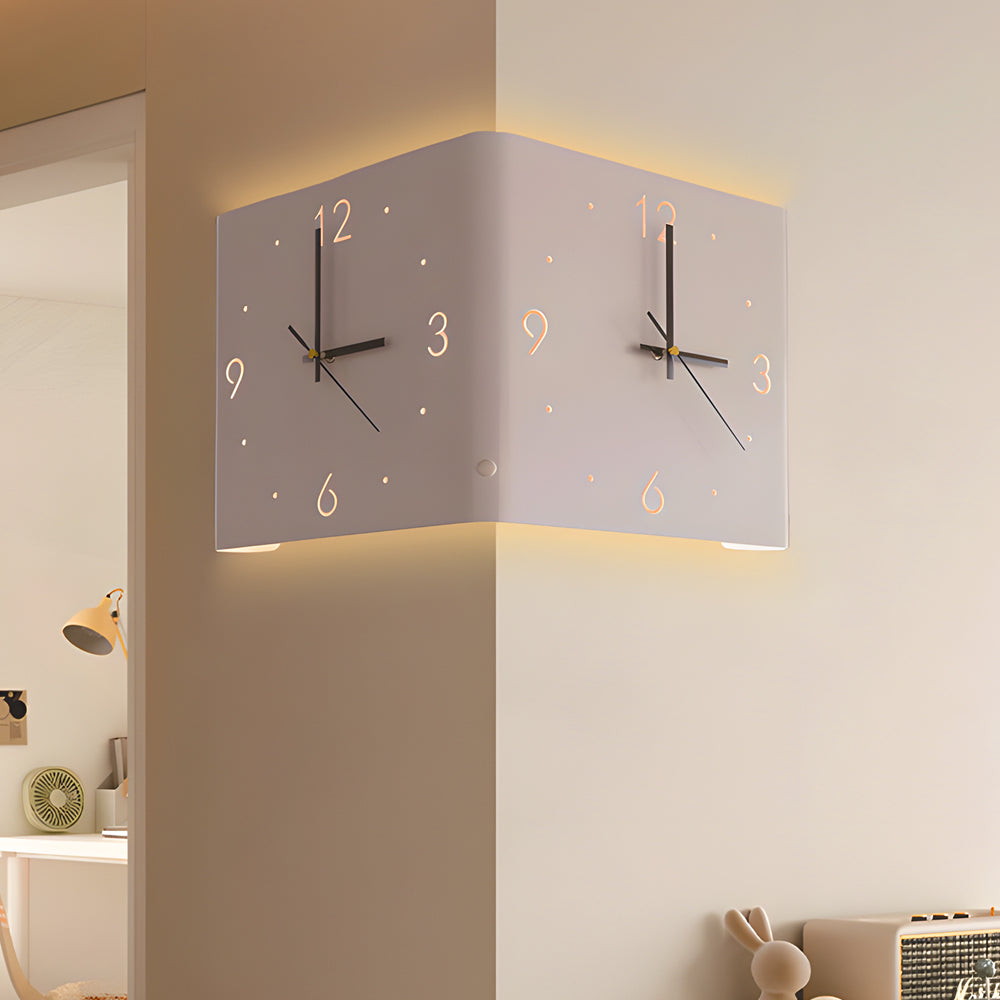 Wanduhr Lampe Quadrat Hinterleuchtet