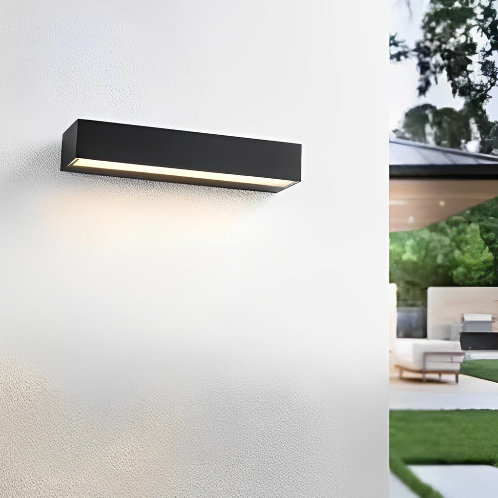 Lineare rechteckige Außenwandlampe