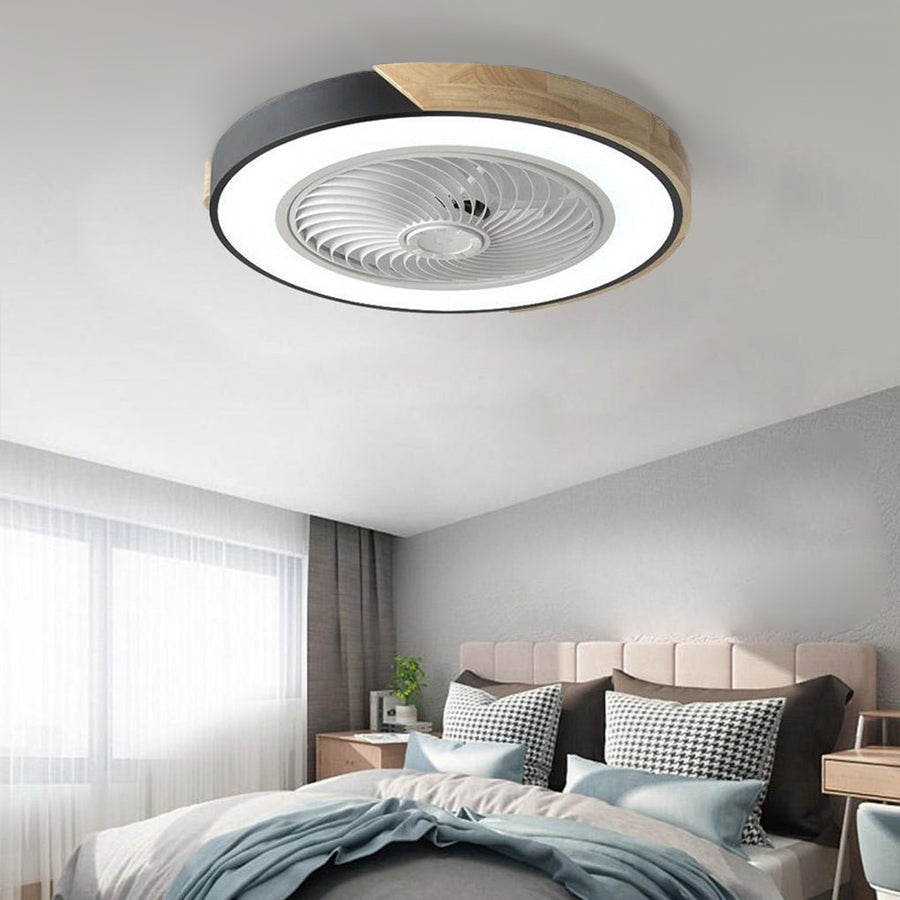 Flacher Deckenventilator mit LED-Beleuchtung