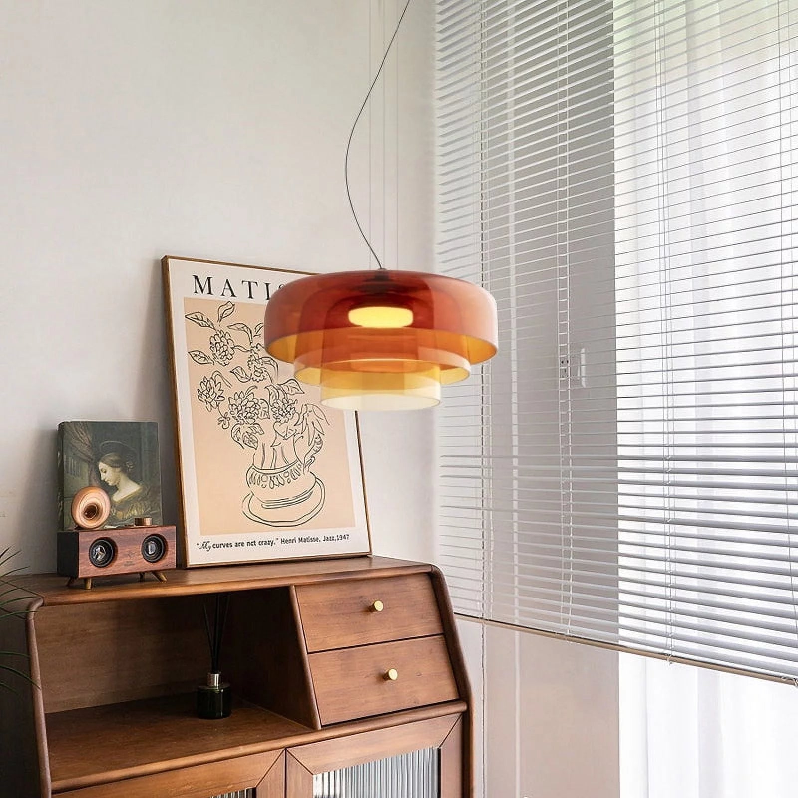 Levels Pendelleuchte mit Glasschirmen
