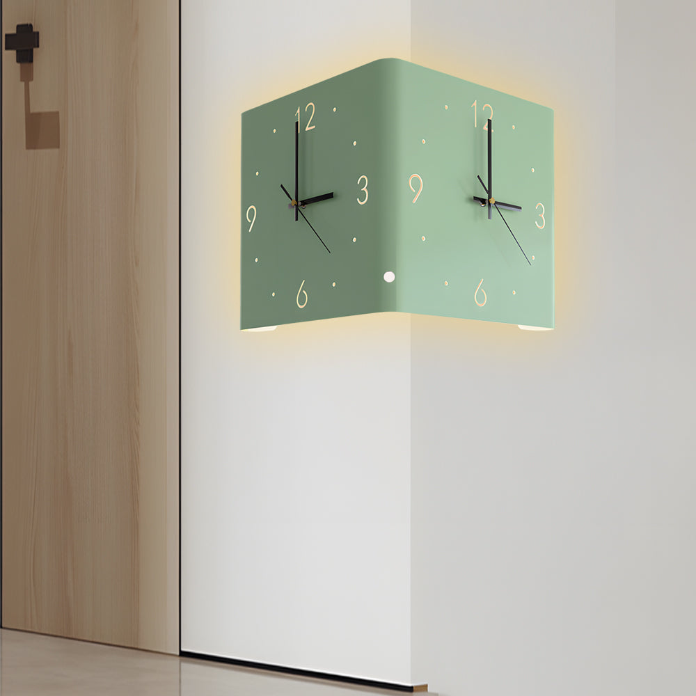 Wanduhr Lampe Quadrat Hinterleuchtet
