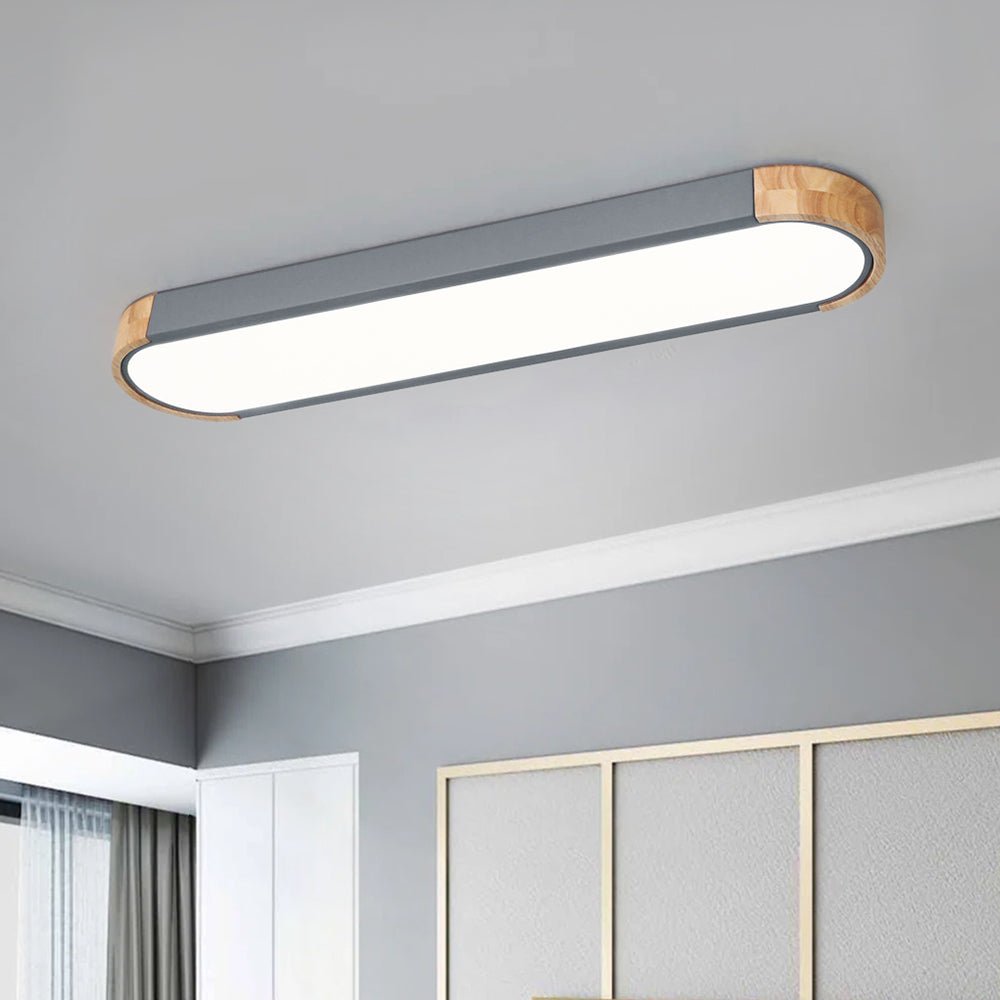 Einbau-Deckenleuchte mit Holzoptik