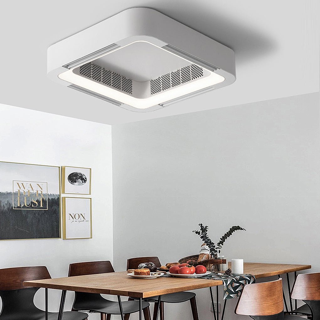 Quadratischer Hohlraum Integrierter Deckenventilator mit Licht