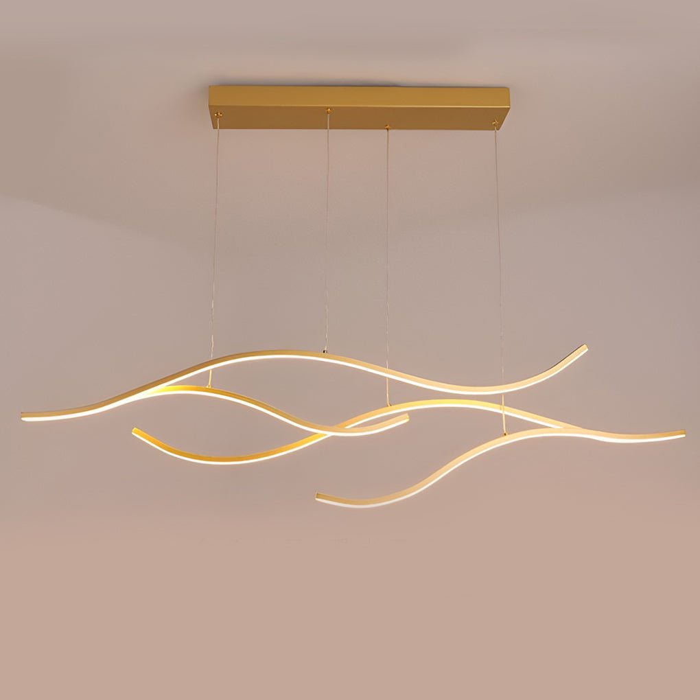 Wellenförmige LED-Linear-Deckenleuchte