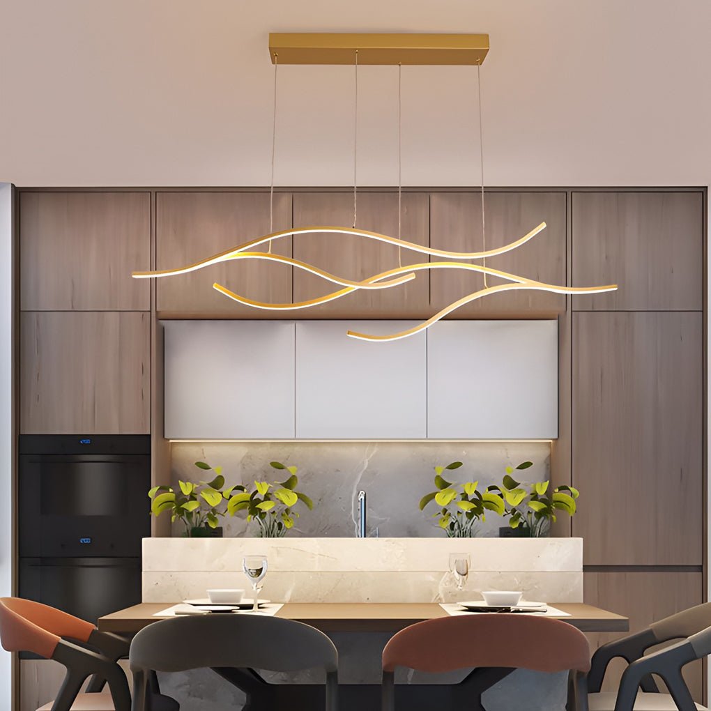 Wellenförmige LED-Linear-Deckenleuchte