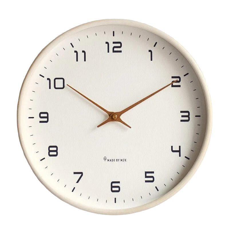 Runde Analoge Wanduhr mit Holzrahmen
