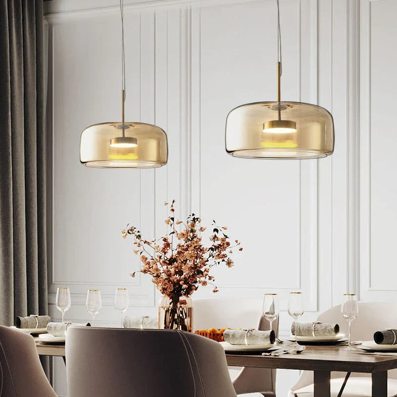 Glas LED Pendelleuchte