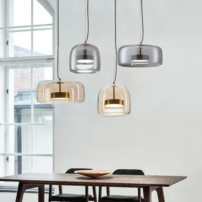 Glas LED Pendelleuchte