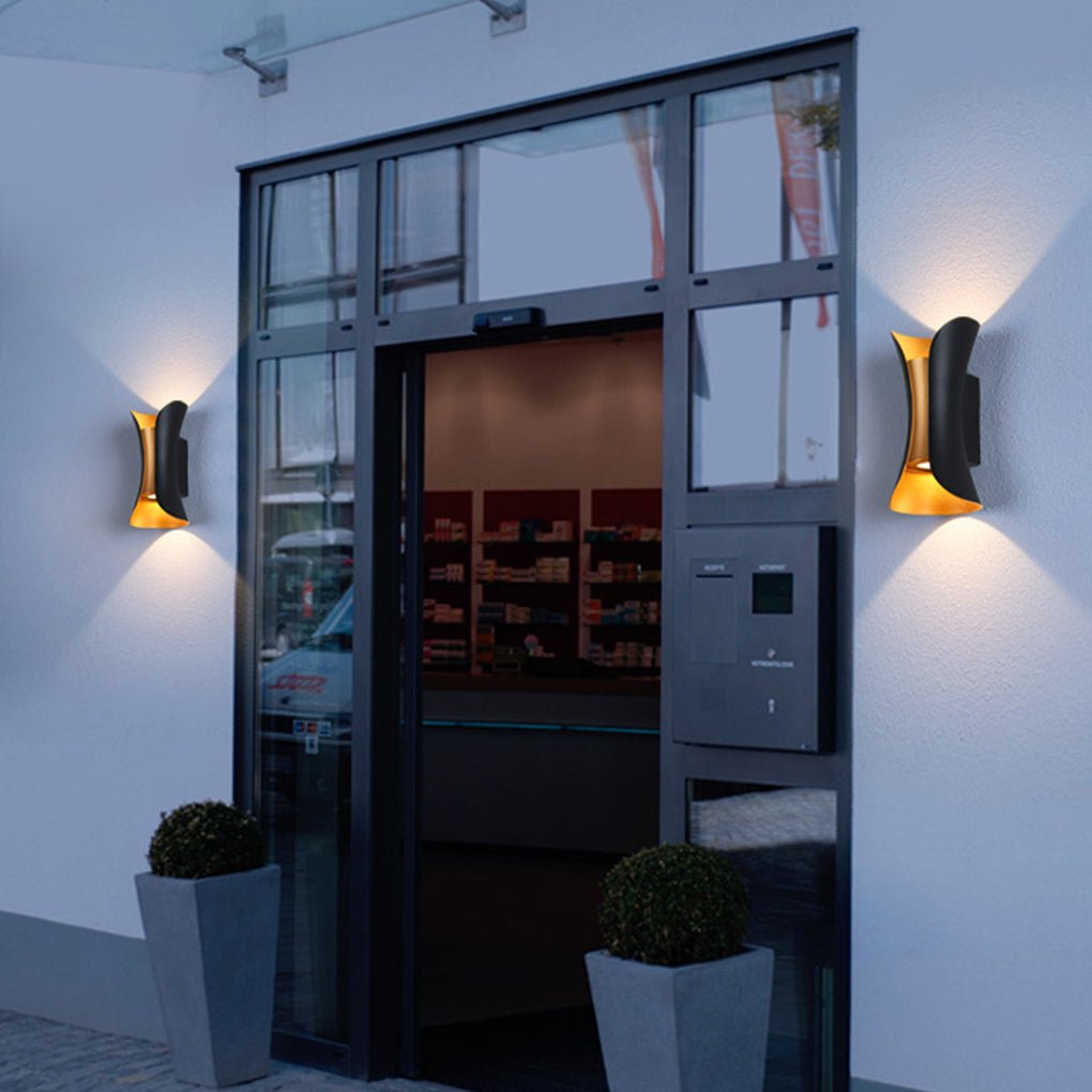 Bogenförmige bidirektionale Wandlampe Außen