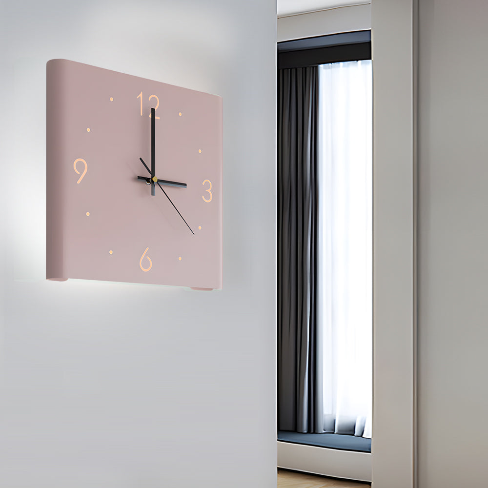 Wanduhr Lampe Quadrat Hinterleuchtet