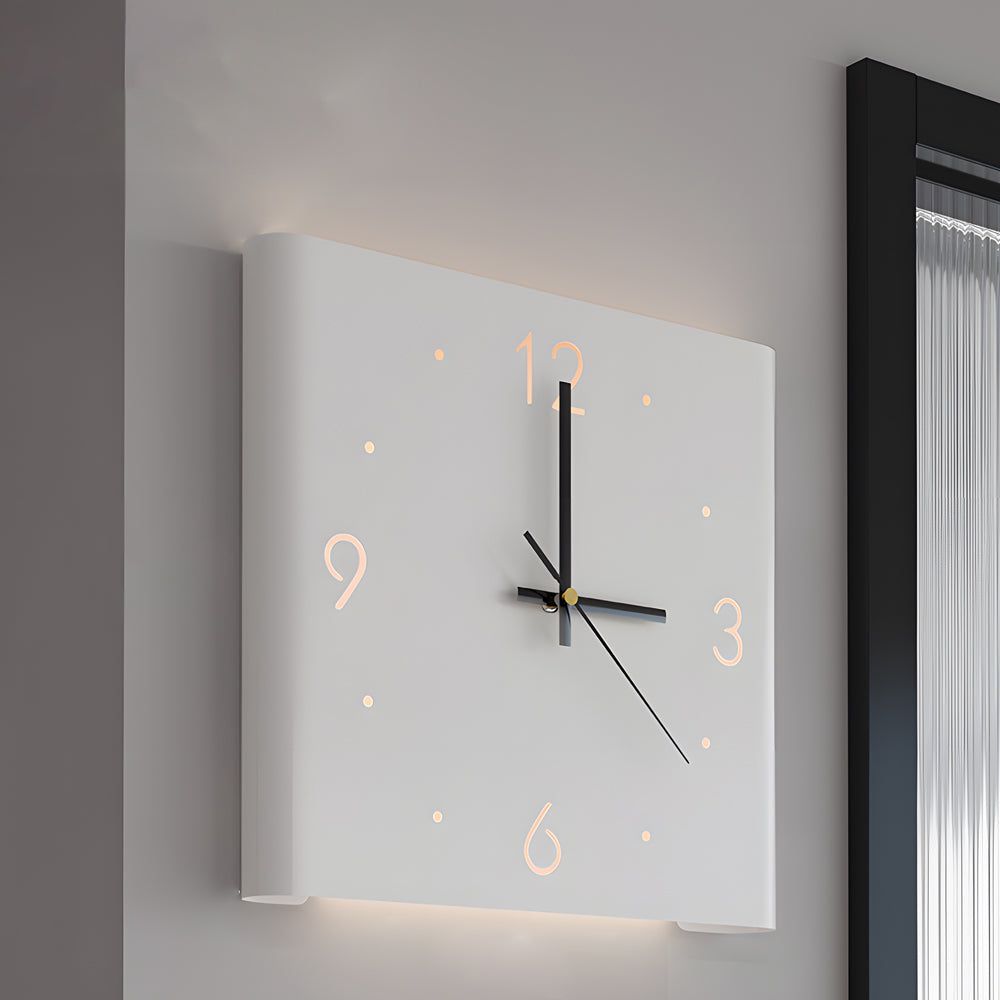 Wanduhr Lampe Quadrat Hinterleuchtet