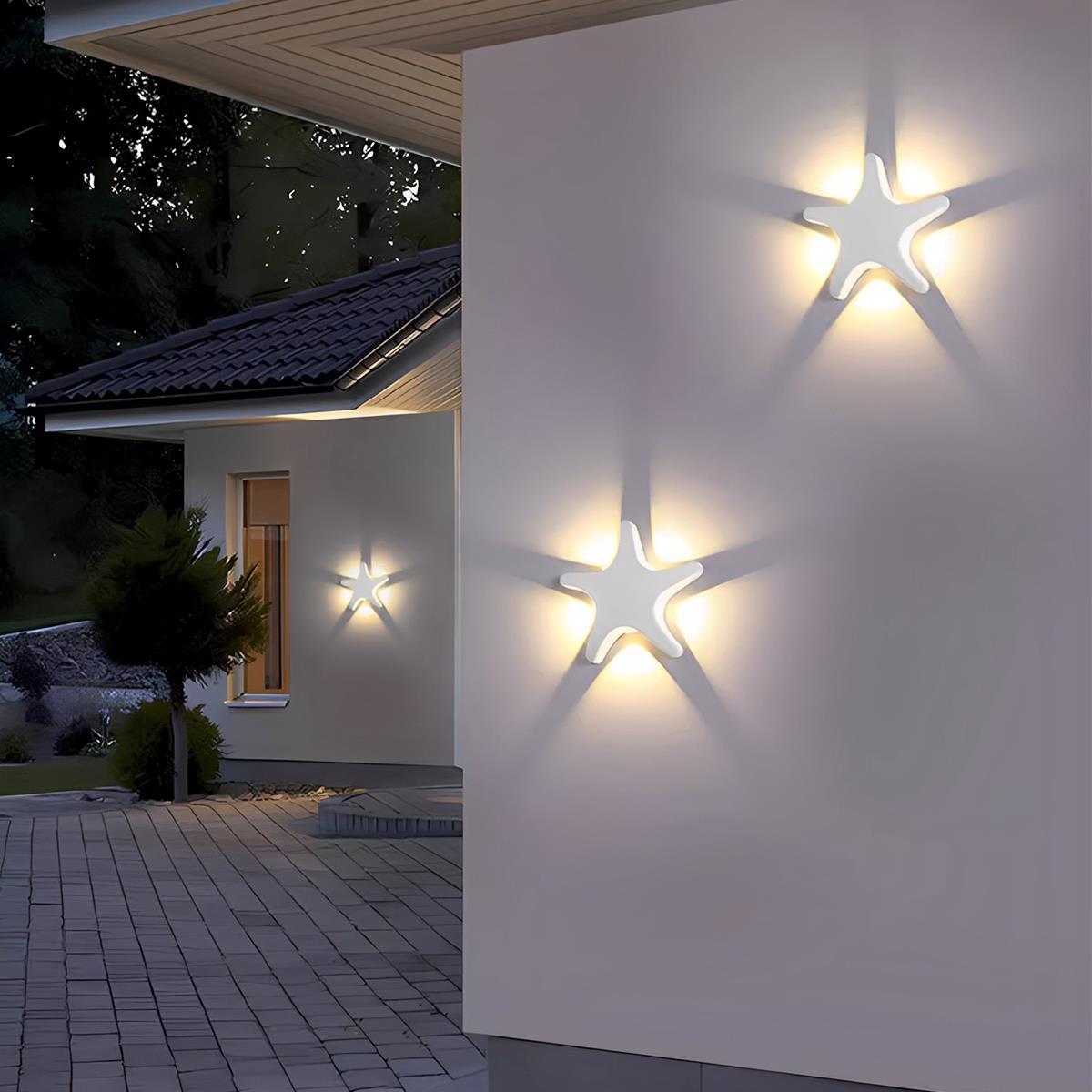 LED Außenwandleuchte mit geometrischem Gehäuse