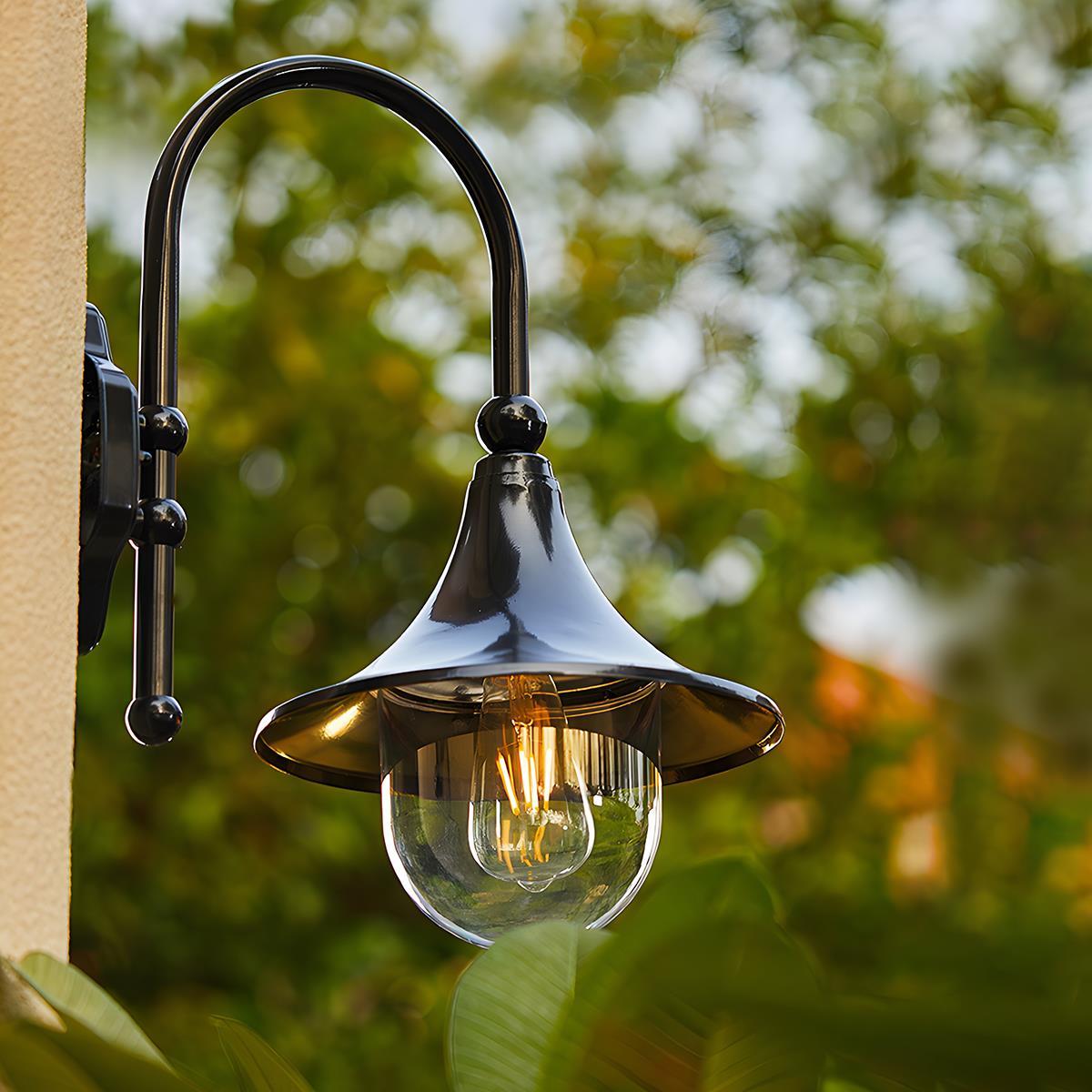 Außenwandleuchte mit Gänsehals LED